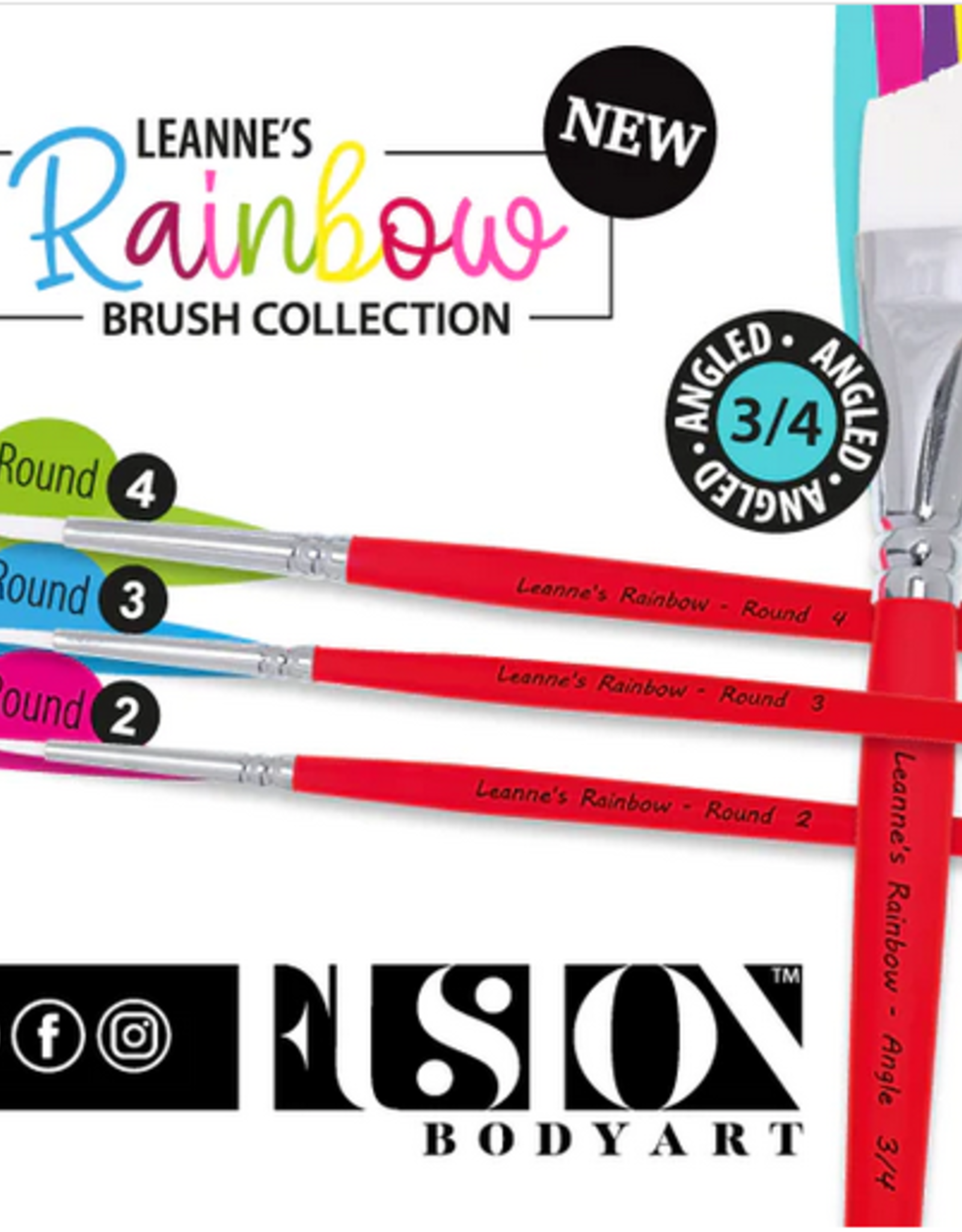 Fusion Face Painting Brush | Leanne's Rainbow - Round 2