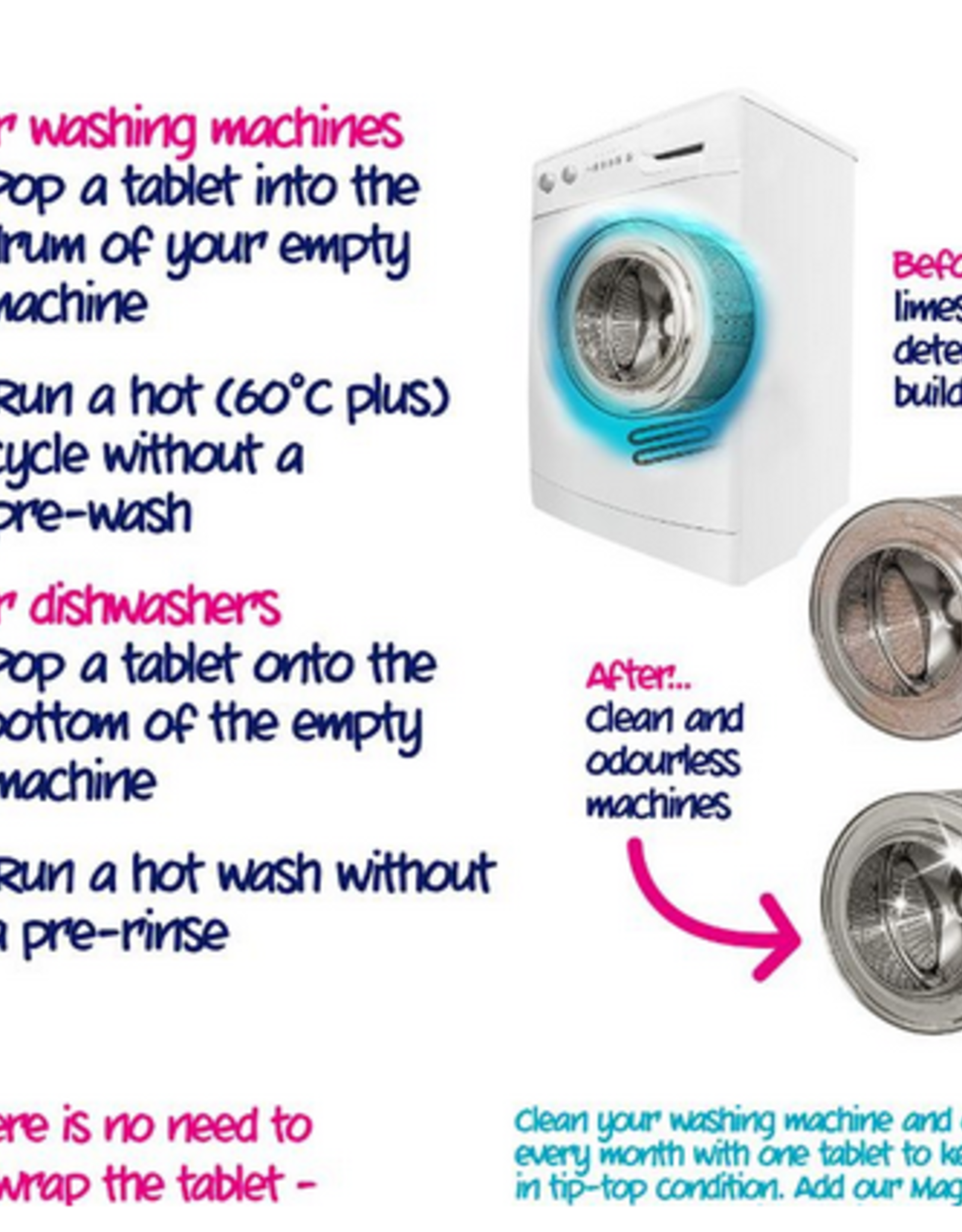 Ecozone Wasmachine en Vaatwasser cleaner 120g
