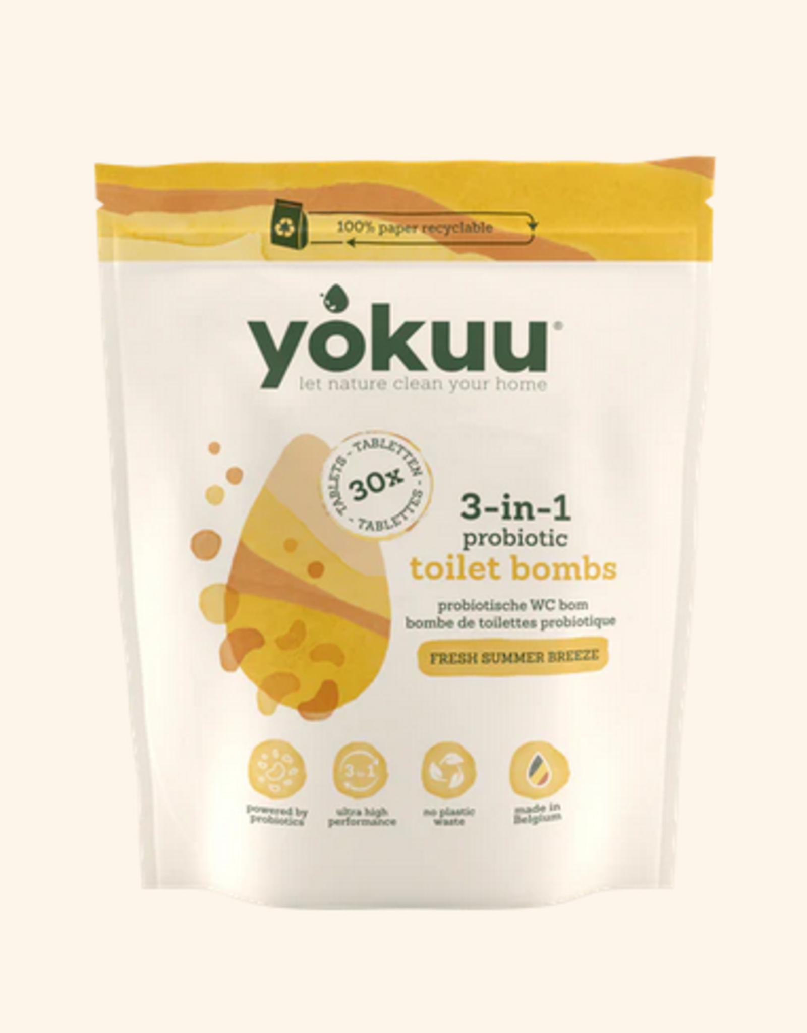 Yokuu Yokuu Toilet Bomb WC tabletten 3-in-1 - Fresh Summer Breeze - 30 stuks