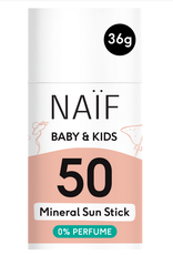 Naïf Naïf Minerale Zonnebrand Stick 0% parfum voor Baby & Kids Factor 50 36G