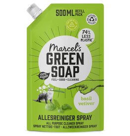 Marcel's Green Soap Allesreiniger Spray Basilicum & Vertivert gras Navulling - 500ml