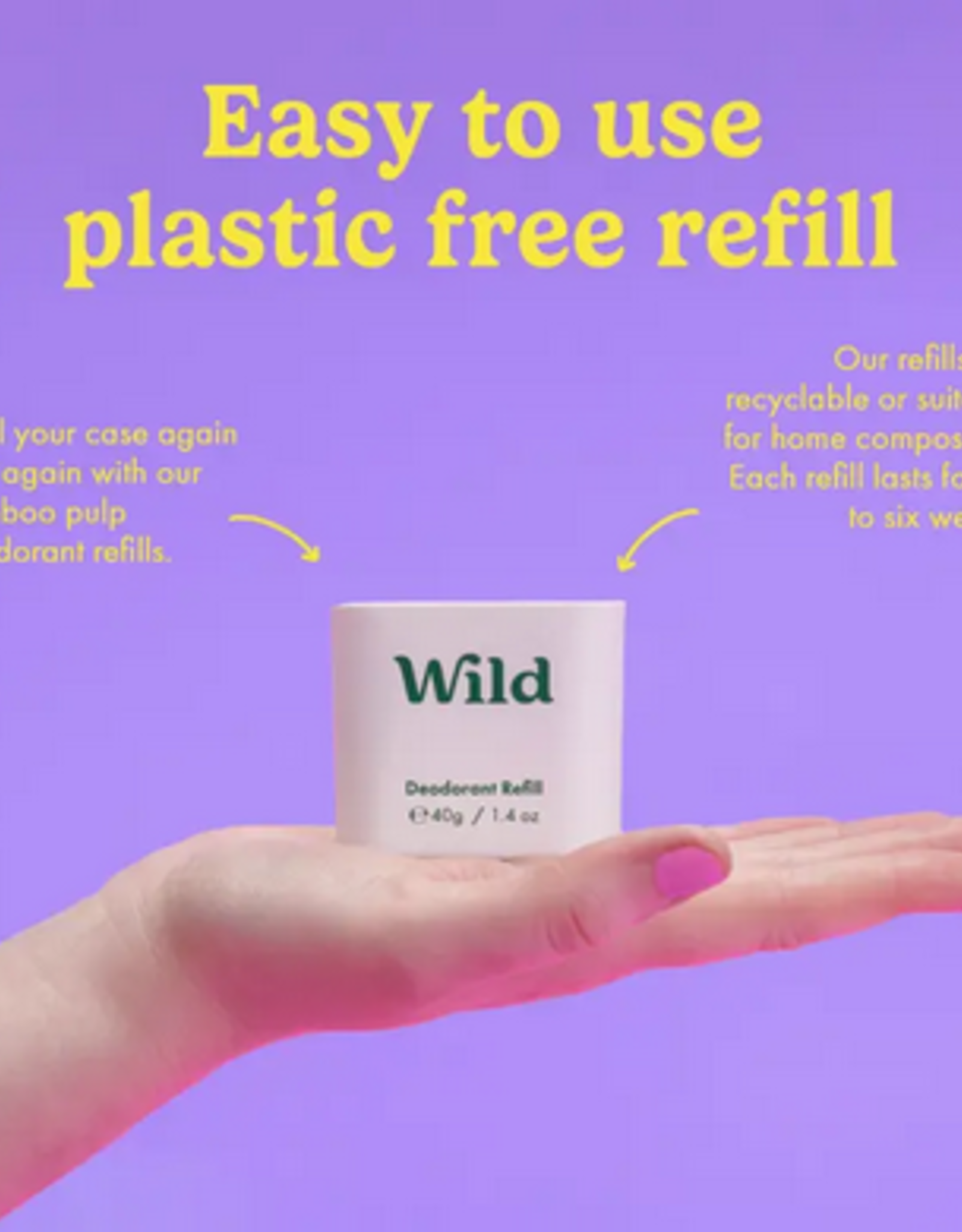 Wild Wild Natural deodorant coconut & vanilla refill 40g