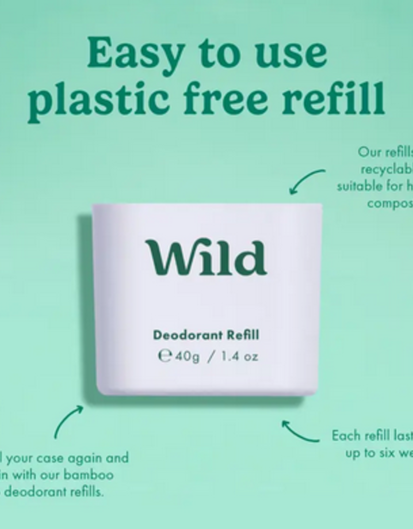 Wild Wild Natural Deodorant sensitive Cherry Blossom Refill 40g