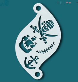 Superstar Face Paint Stencil PIRATE 77063