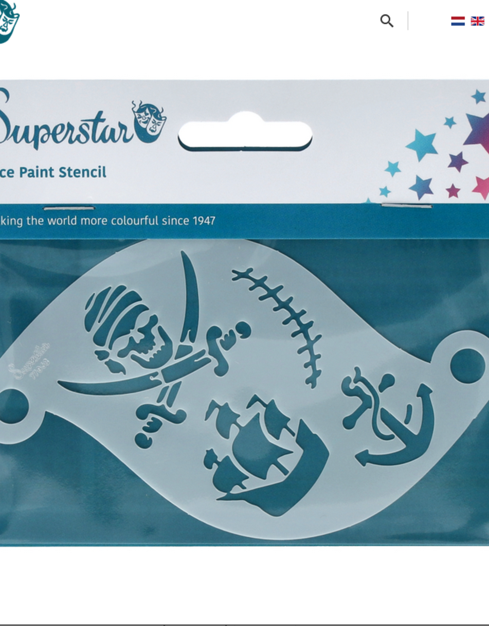 Superstar Face Paint Stencil PIRATE 77063
