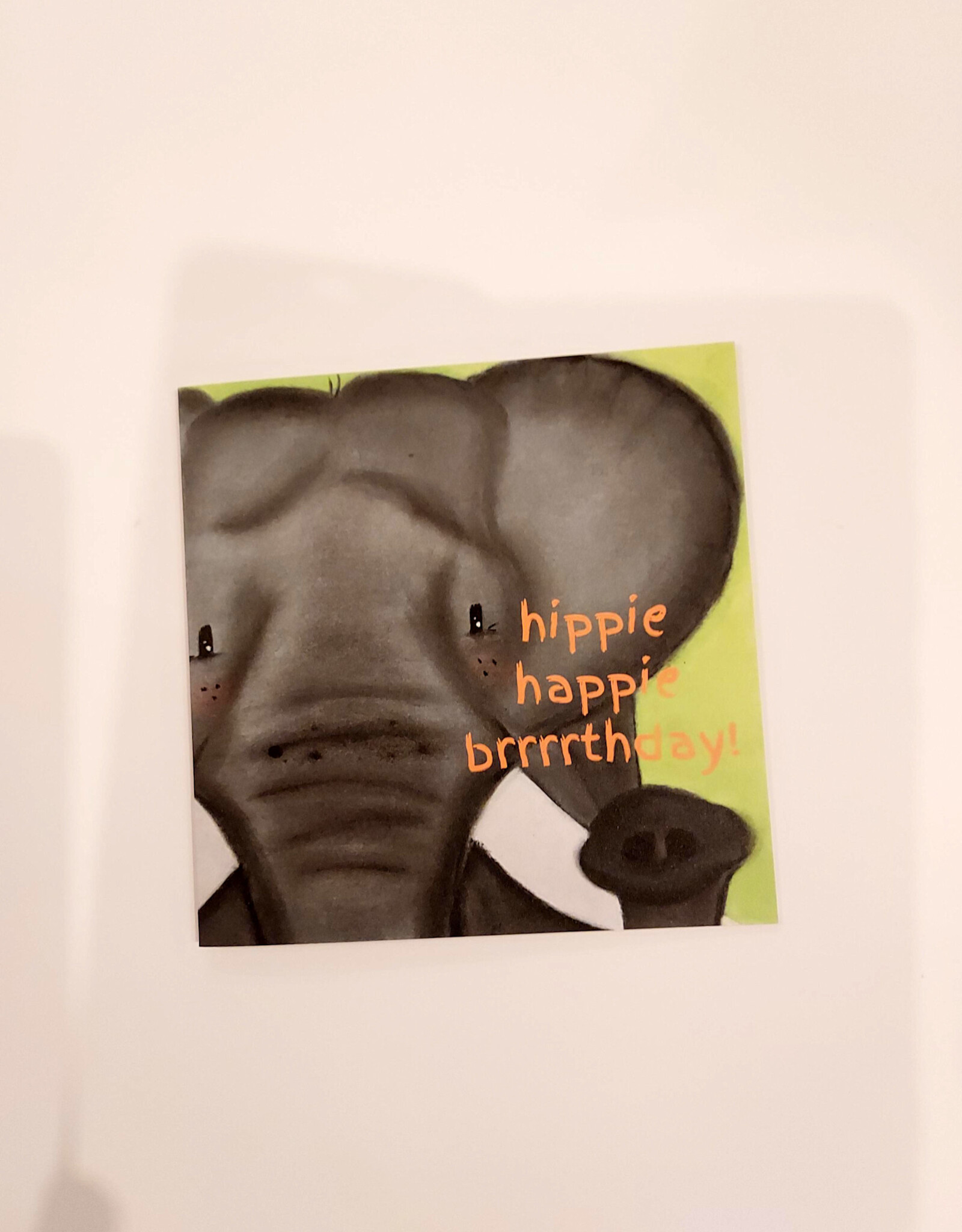 snoetjes vol sproetjes Kaartje Olifant vierkant - Hippie hapie Birthday