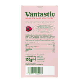 Vantastic foods Vantastic Mini Choc Bars Strawberry - 100g