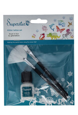 Superstar Penseel & lijm set voor glitter tattoo Superstar Penseel & lijm set voor glitter tattoo