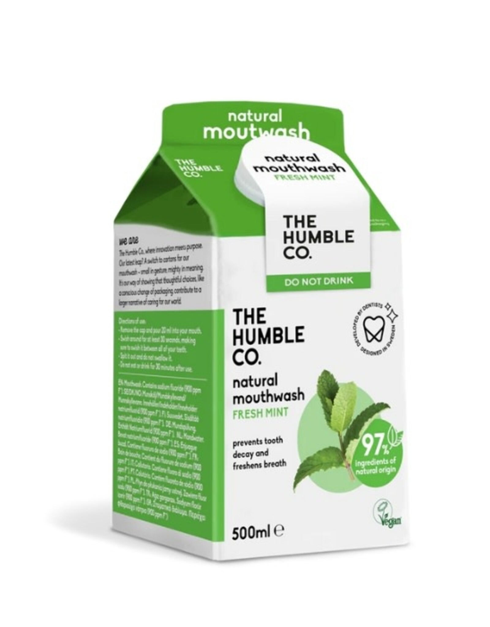 The Humble Co. Mondwater Fresh Mint - 500 ml
