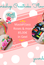 Roos met Witte Stippen Workshop 19 juni -  Onestroke Flowers