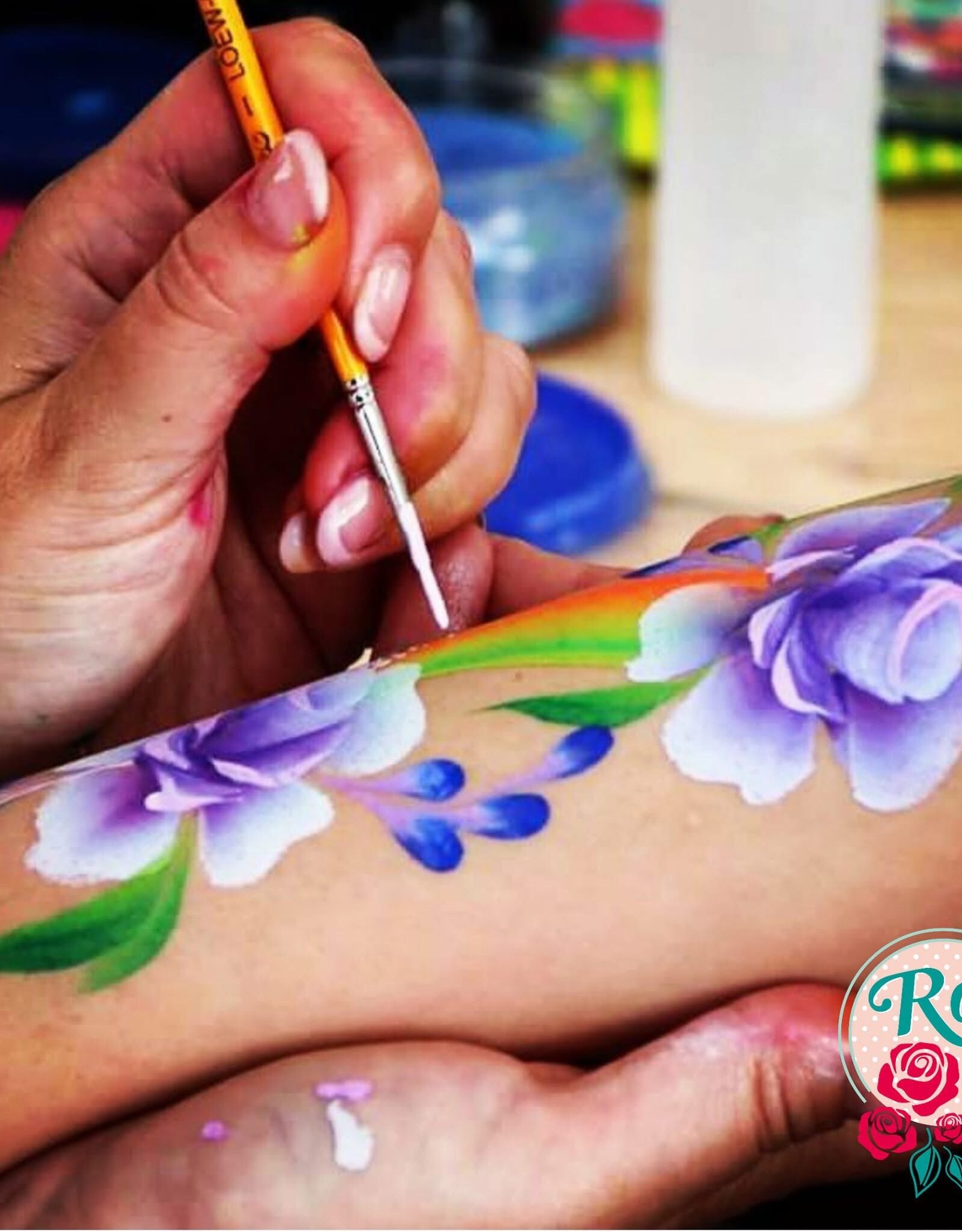 Roos met Witte Stippen Workshop 19 juni -  Onestroke Flowers