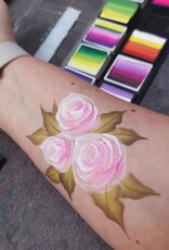 Roos met Witte Stippen Workshop 19 juni -  Onestroke Flowers