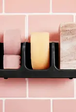 Kitsch Self-Draining zeepbakje - Zwart - voor 3 zepen