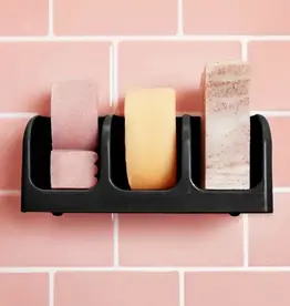 Kitsch Self-Draining zeepbakje - Zwart - voor 3 zepen