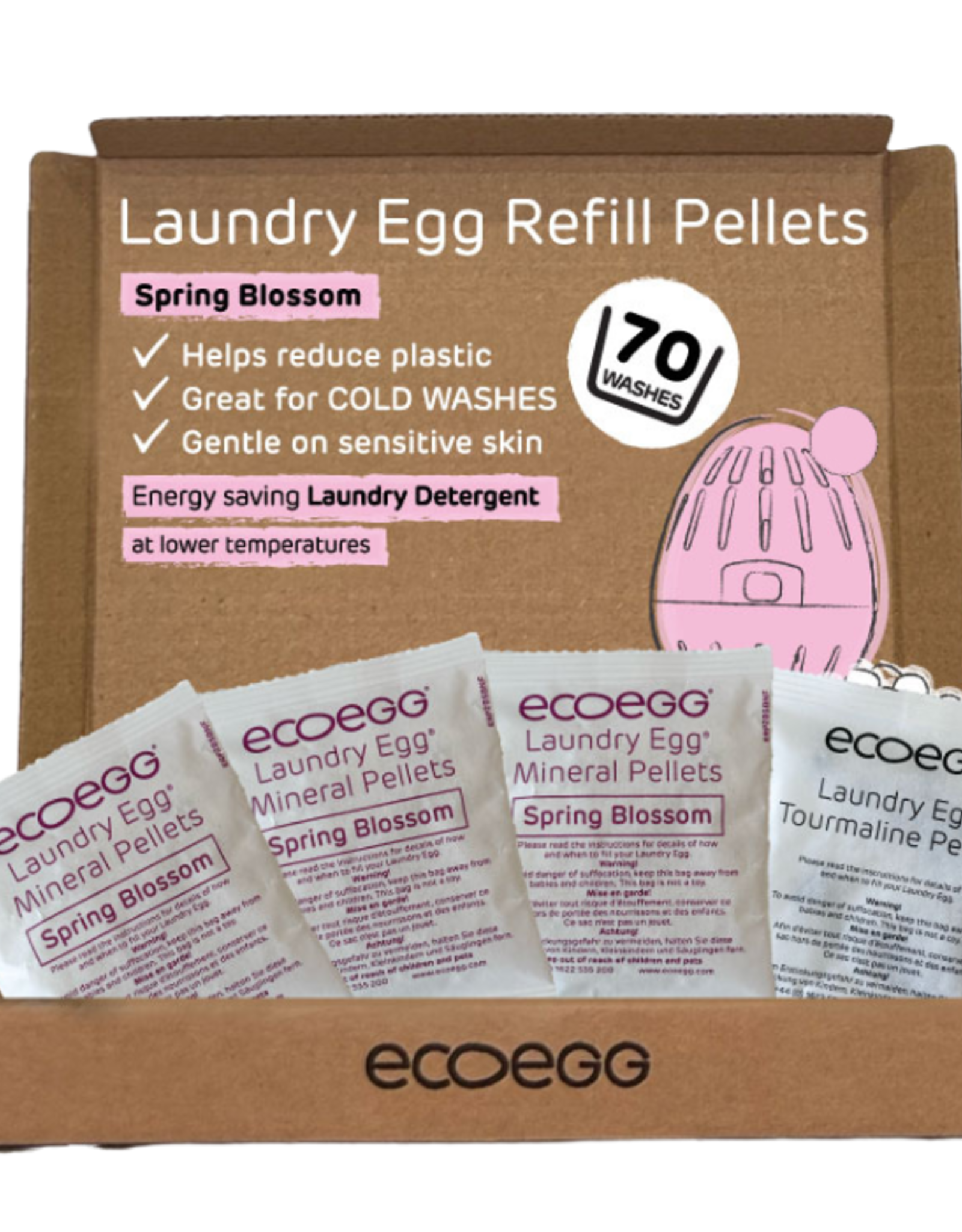 Ecoegg Ecoegg Laundry Egg Spring Blossom - 70 washes - refill