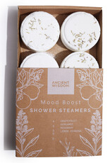 Ancient Wisdom Zen Douche Stomers - Therapie Wellness Kwartet - Stemming Boost (Wit) 4x 50g