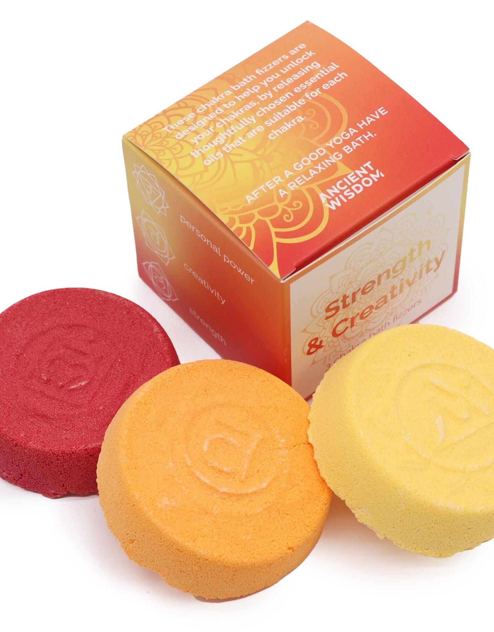 Ancient Wisdom Chakra Bad Bruisbal - Kleine Doos - Kracht & Creativiteit- 3x55g
