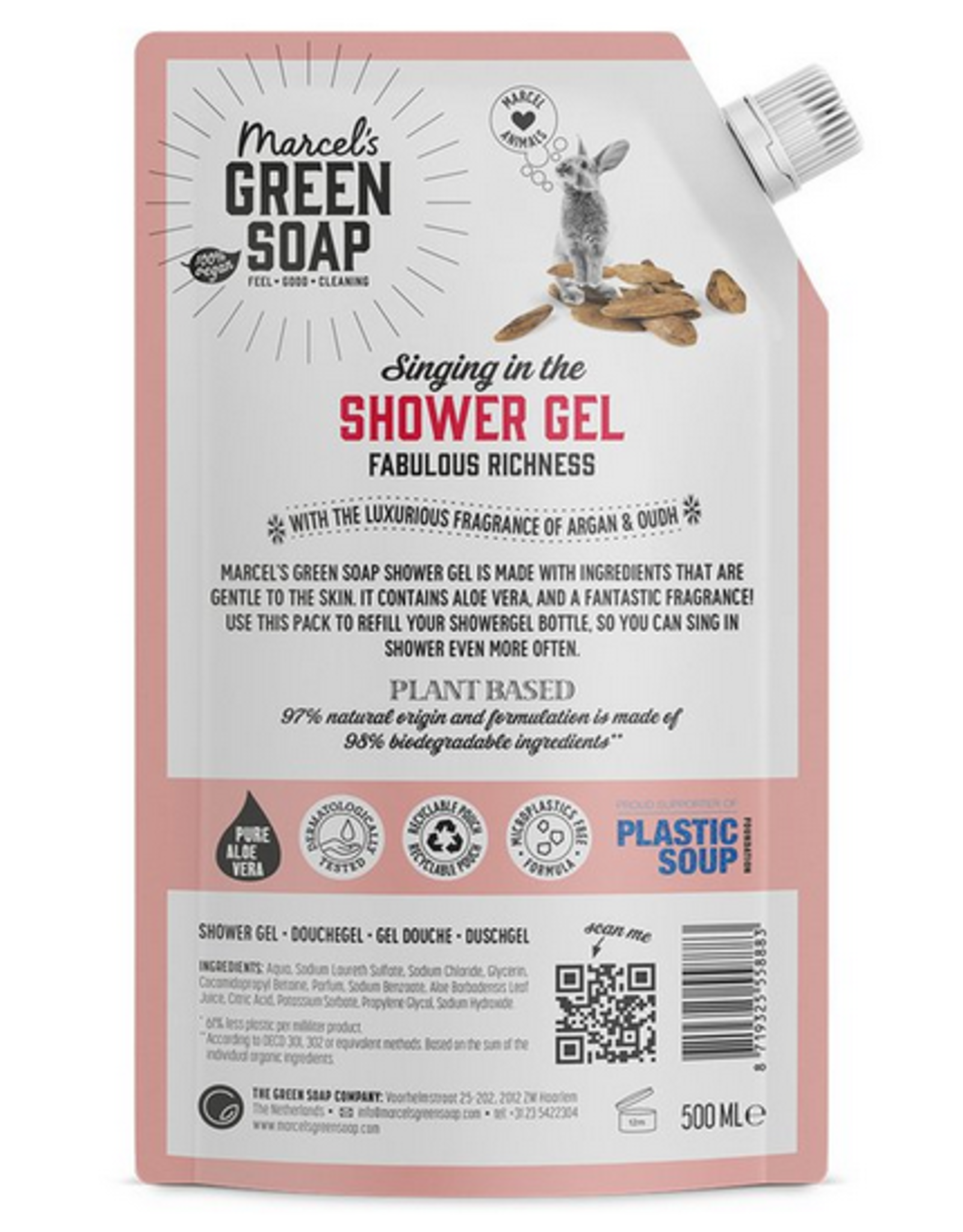 Marcel's Green Soap Douchegel Refill  Argan & Oudh