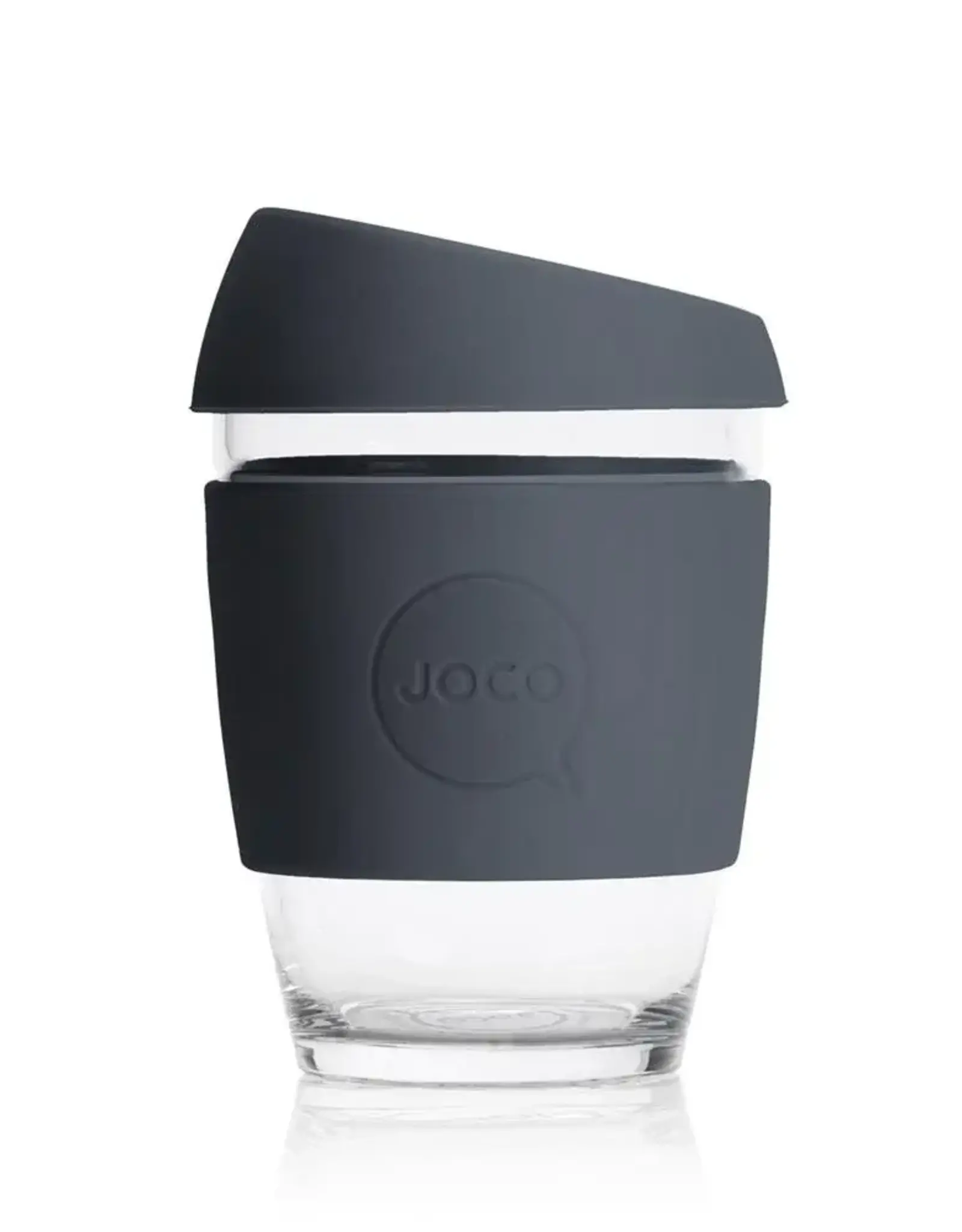 JOCO JOCO - Glazen herbruikbare tas - donkergrijs - 12oz (354ml)