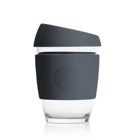 JOCO JOCO - Glazen herbruikbare tas - donkergrijs - 12oz (354ml)