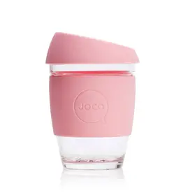 JOCO JOCO - Glazen herbruikbare tas - strawberry - 12oz (354ml)