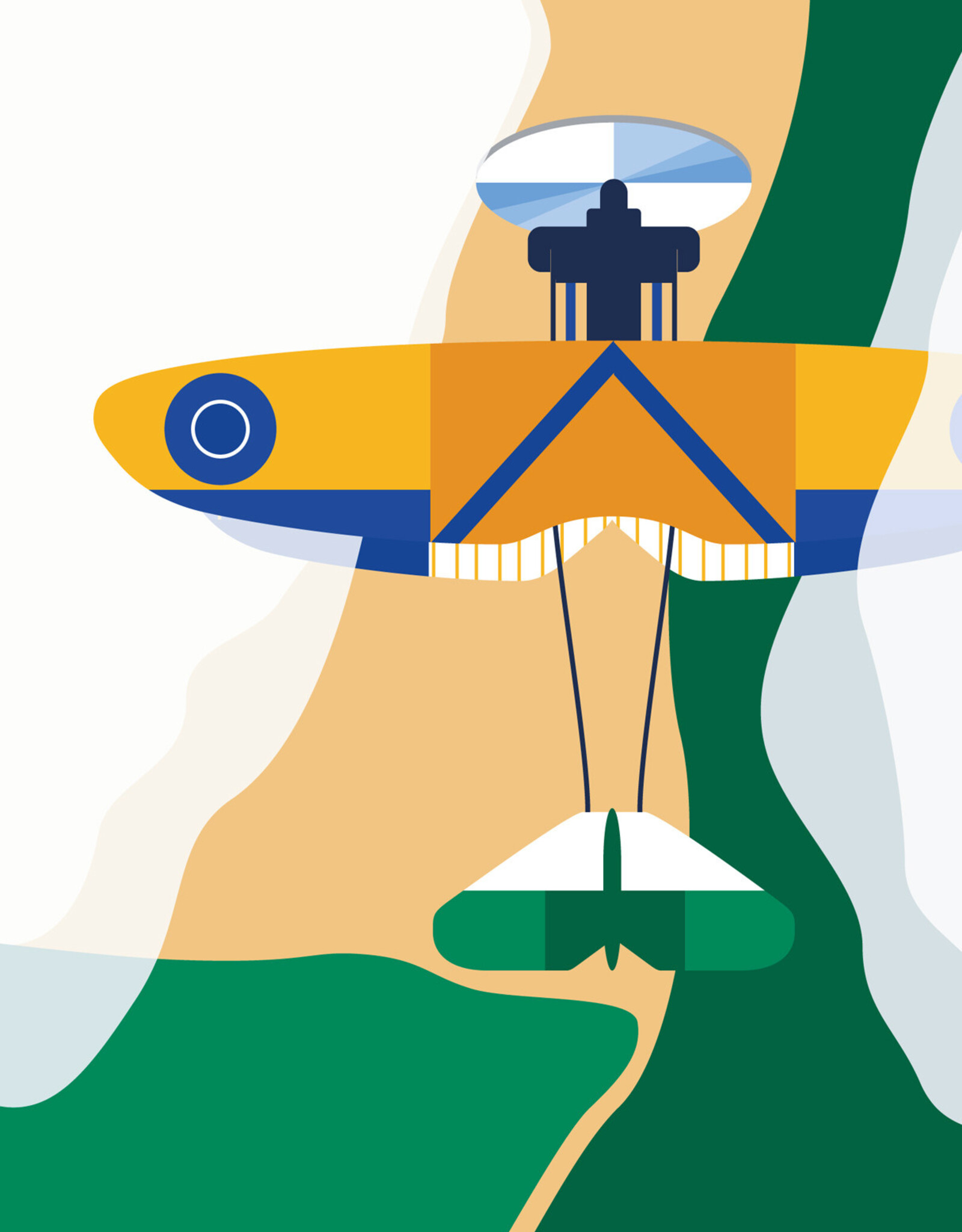 Studio Roof Cool classic plane - papieren vliegtuig - Studio Roof