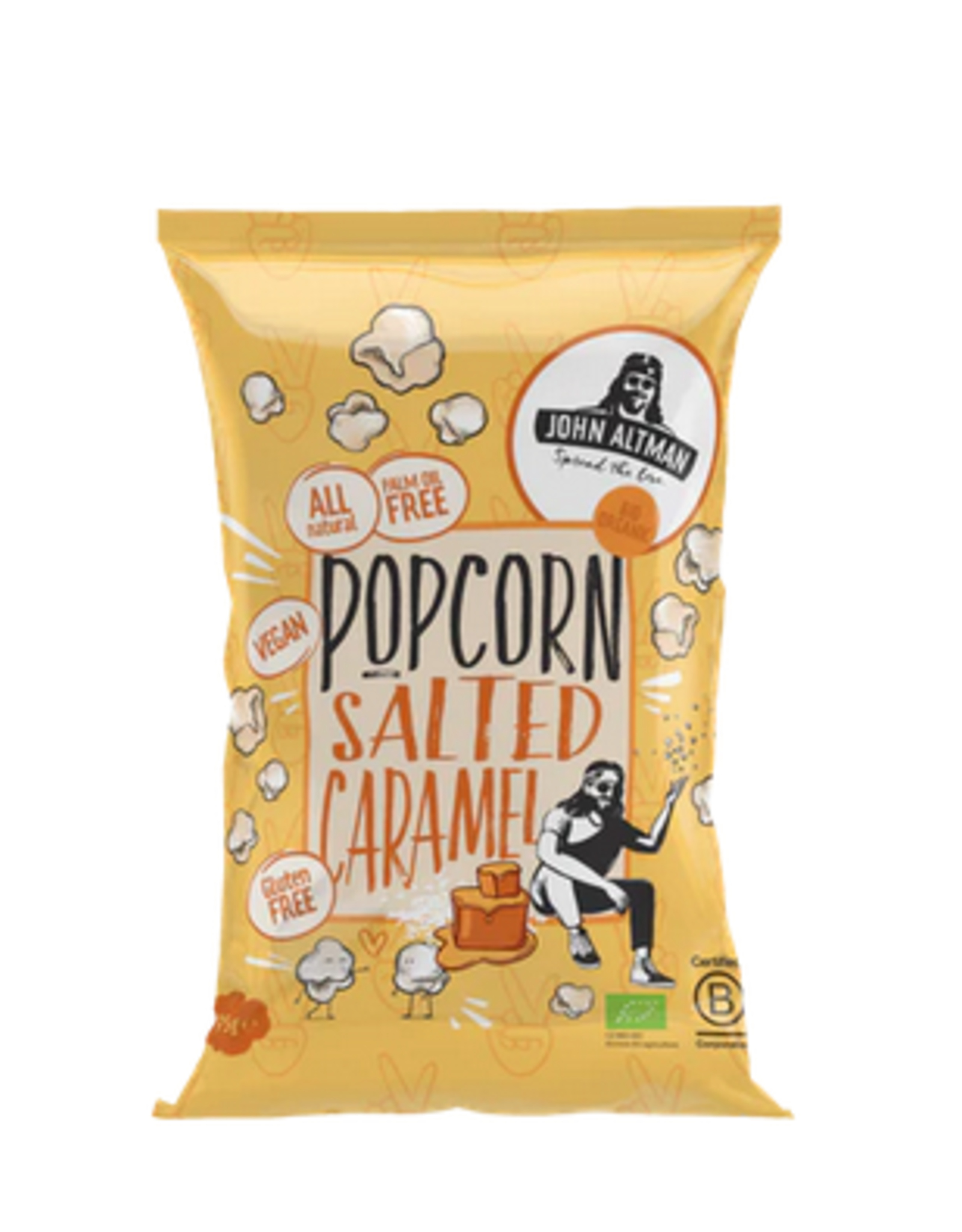 John Altman Biologische popcorn gezouten karamel - 75g