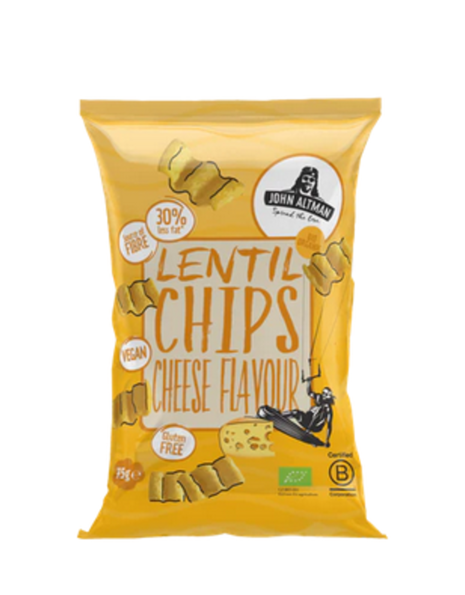 John Altman Biologische linzenchips veganistische kaas - 75g