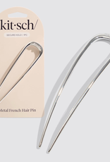 Kitsch Zilver metalen Franse Haar Pin van Kitsch - 1 stuk