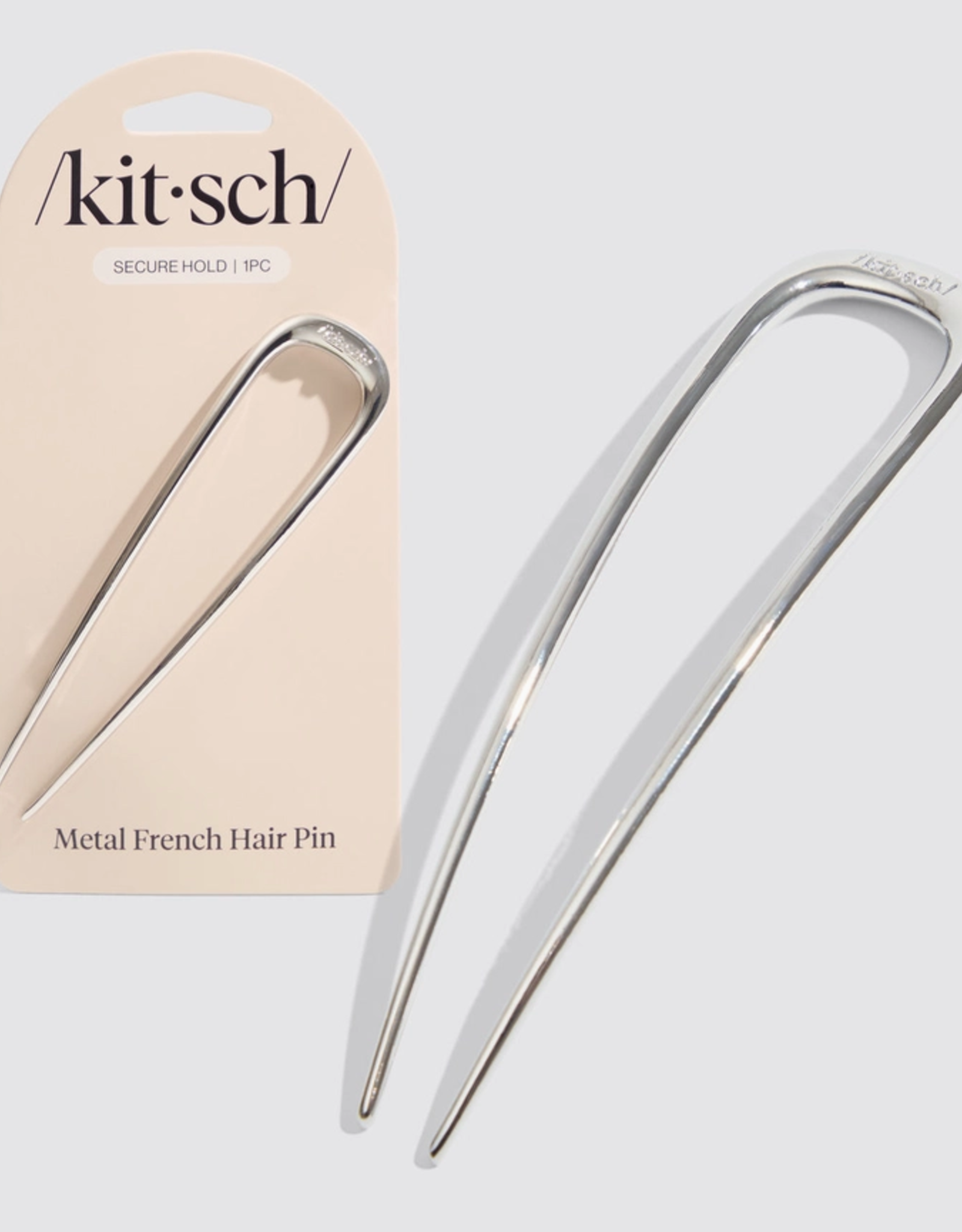Kitsch Zilver metalen Franse Haar Pin van Kitsch - 1 stuk