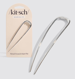Kitsch Zilver metalen Franse Haar Pin van Kitsch - 1 stuk
