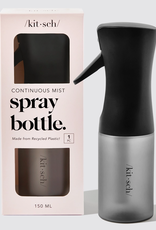 Kitsch Recycled Plastic Continuous Spray Bottle - Black 150ml