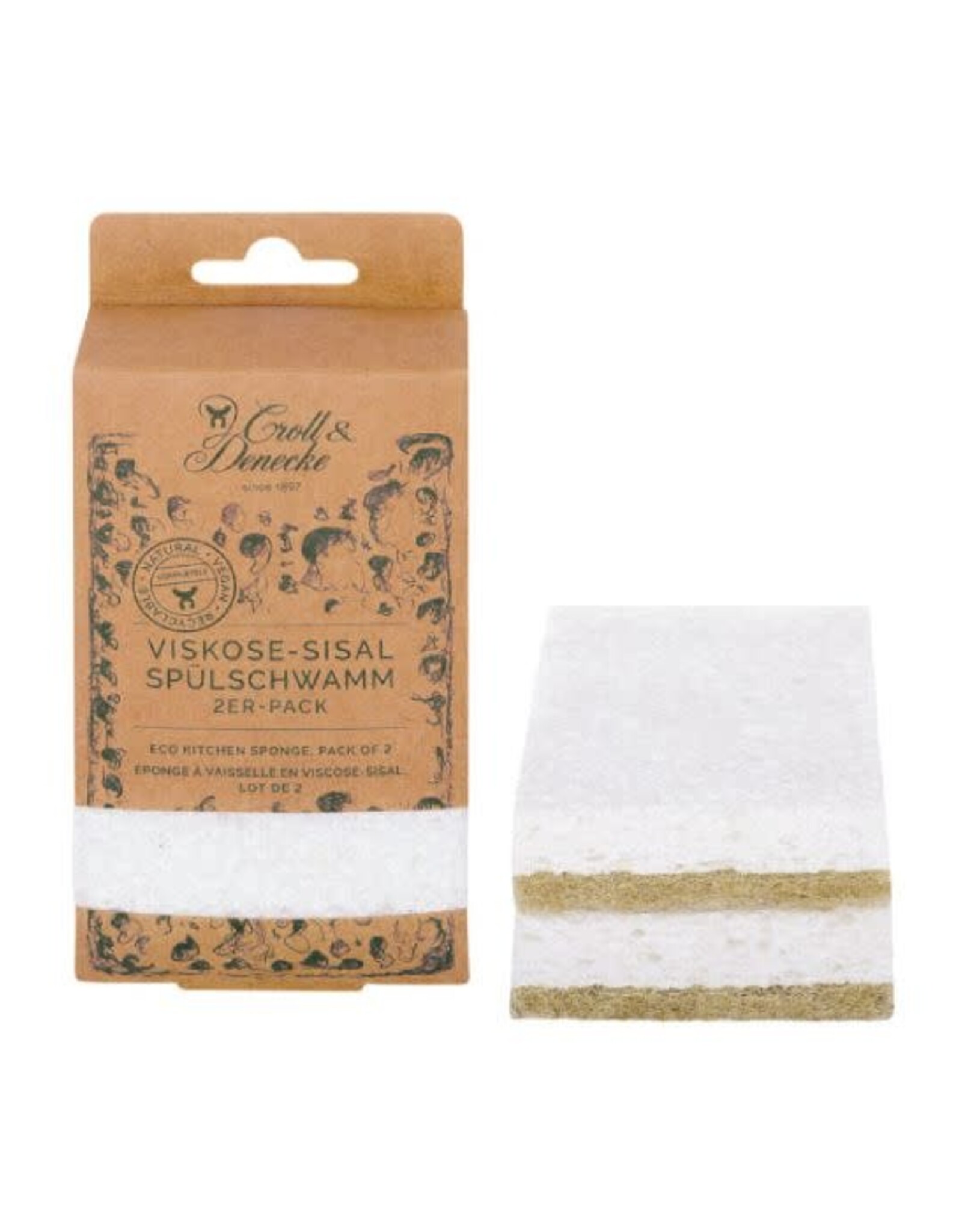 Croll & Denecke Schuurspons Eco - Set van 2
