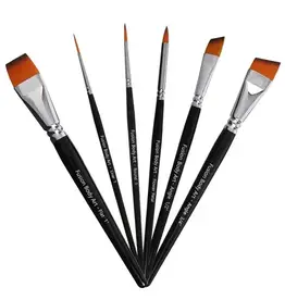 Fusion Fusion Body Art | Professional Face Paint Brush - SET OF 6