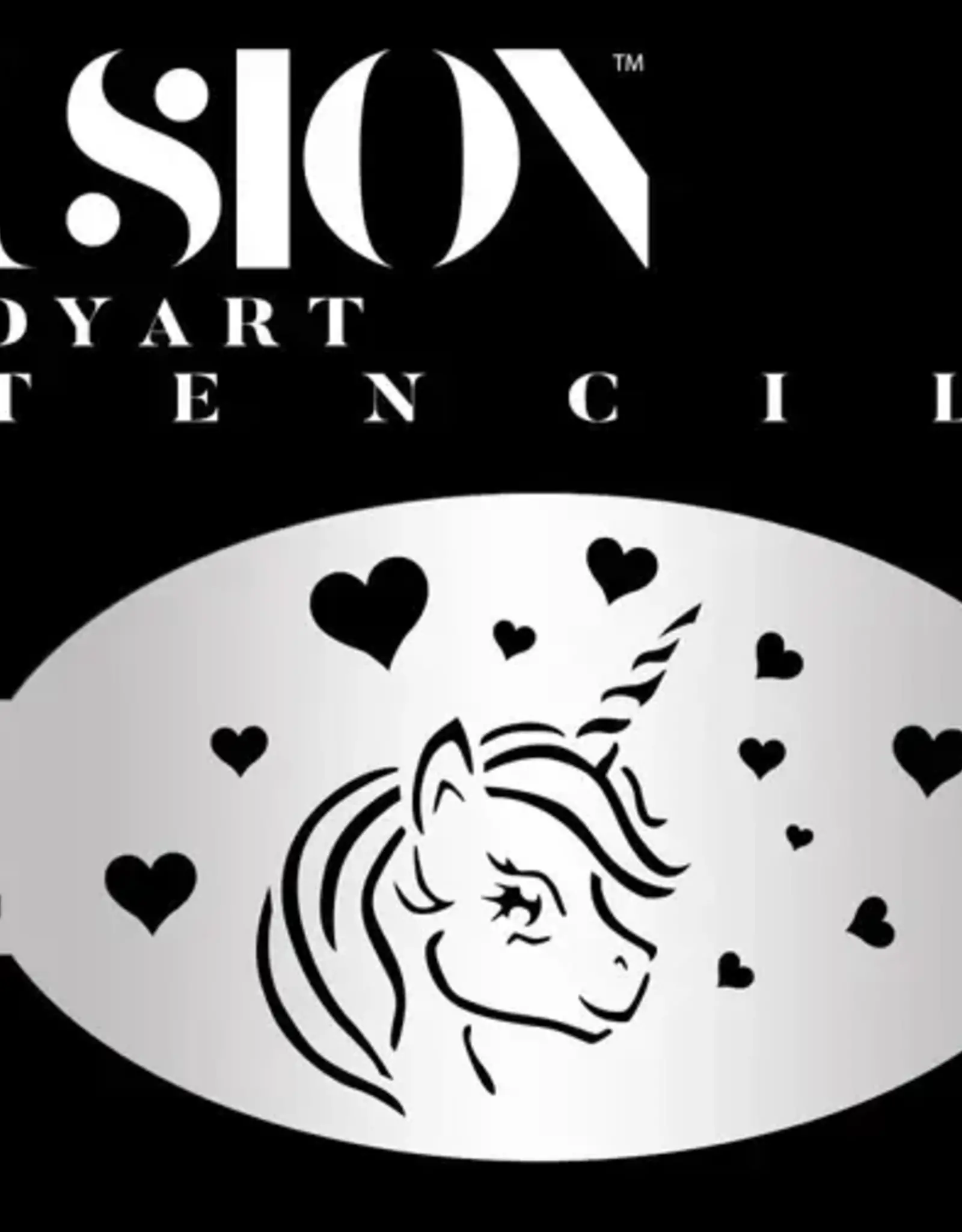 Fusion Unicorn In Love Face Paint Stencil - FS04