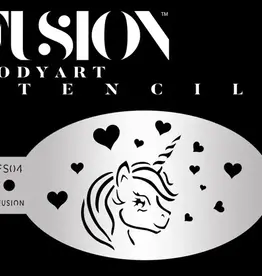 Fusion Unicorn In Love Face Paint Stencil - FS04