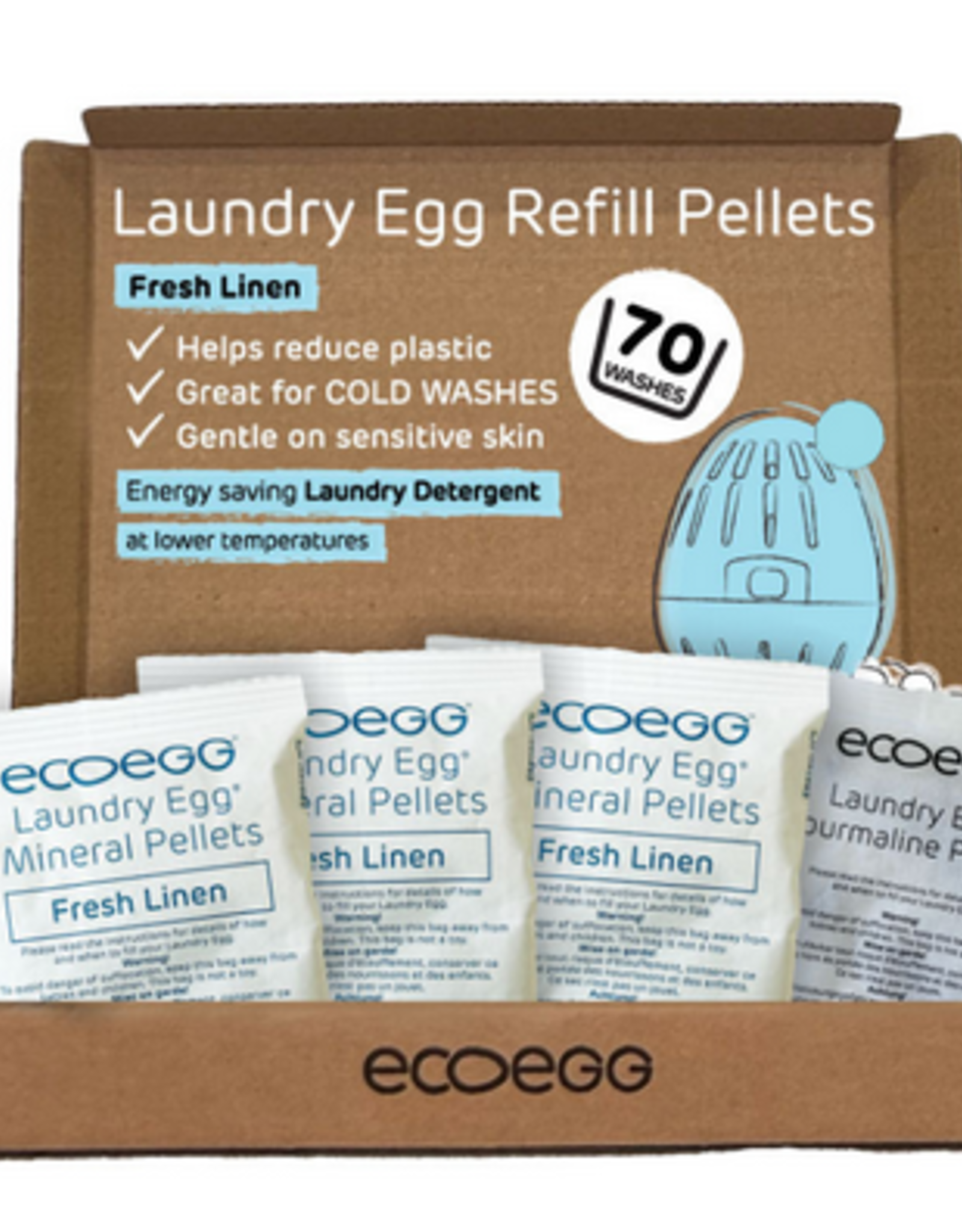 Ecoegg Navulling Wasbal - Fresh Linen - 70 Wasjes