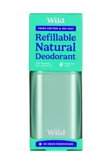 Wild Natural deodorant aqua case & fresh cotton seasalt 40g Wild Natural deodorant aqua case & fresh cotton seasalt 40g