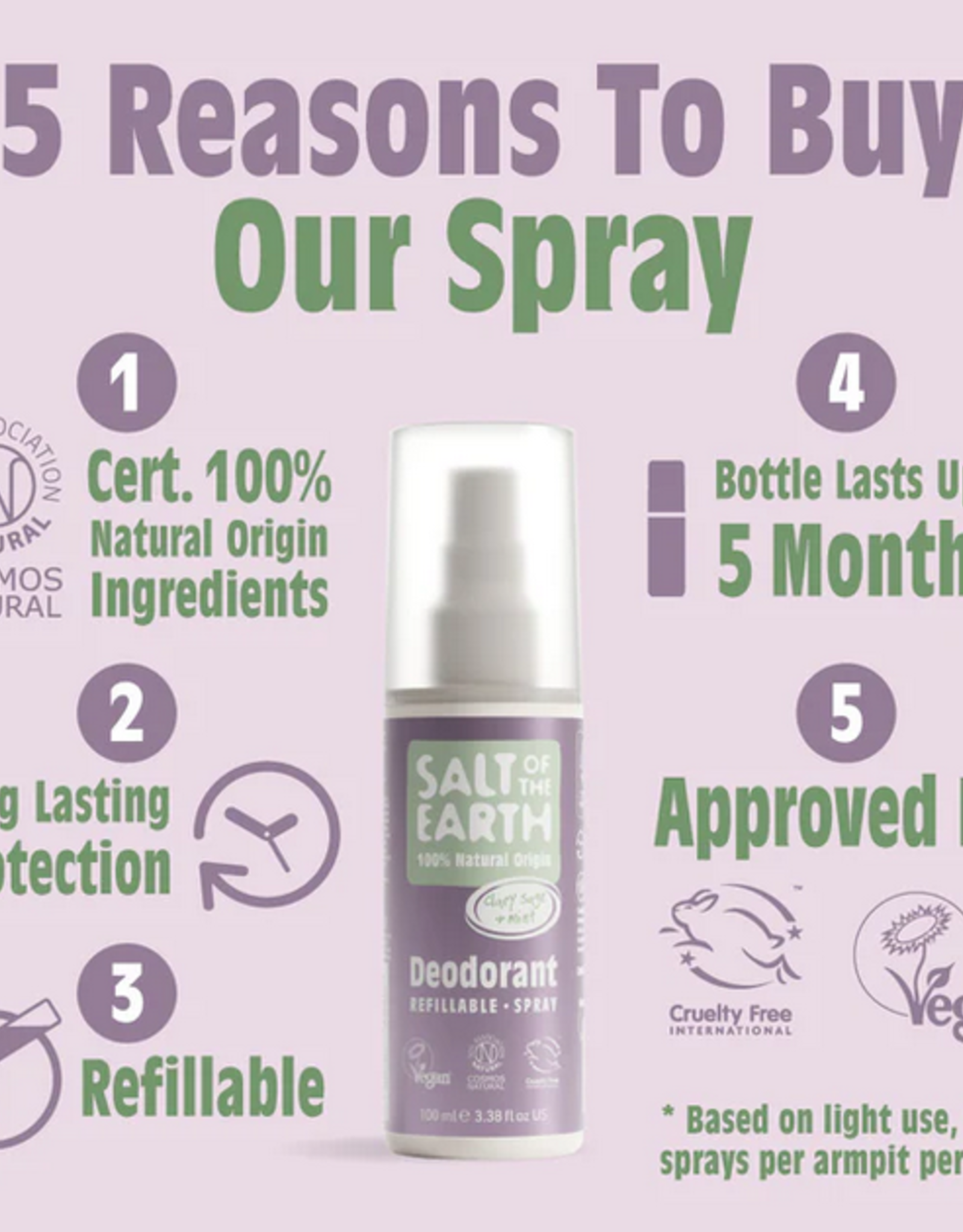 Salt of the Earth Clary Sage & Mint Spray 100 ml