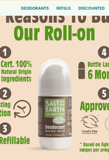 Salt of the Earth Oud & Bergamot Refillable Roll-On Deodorant COSMOS Natural 75ml