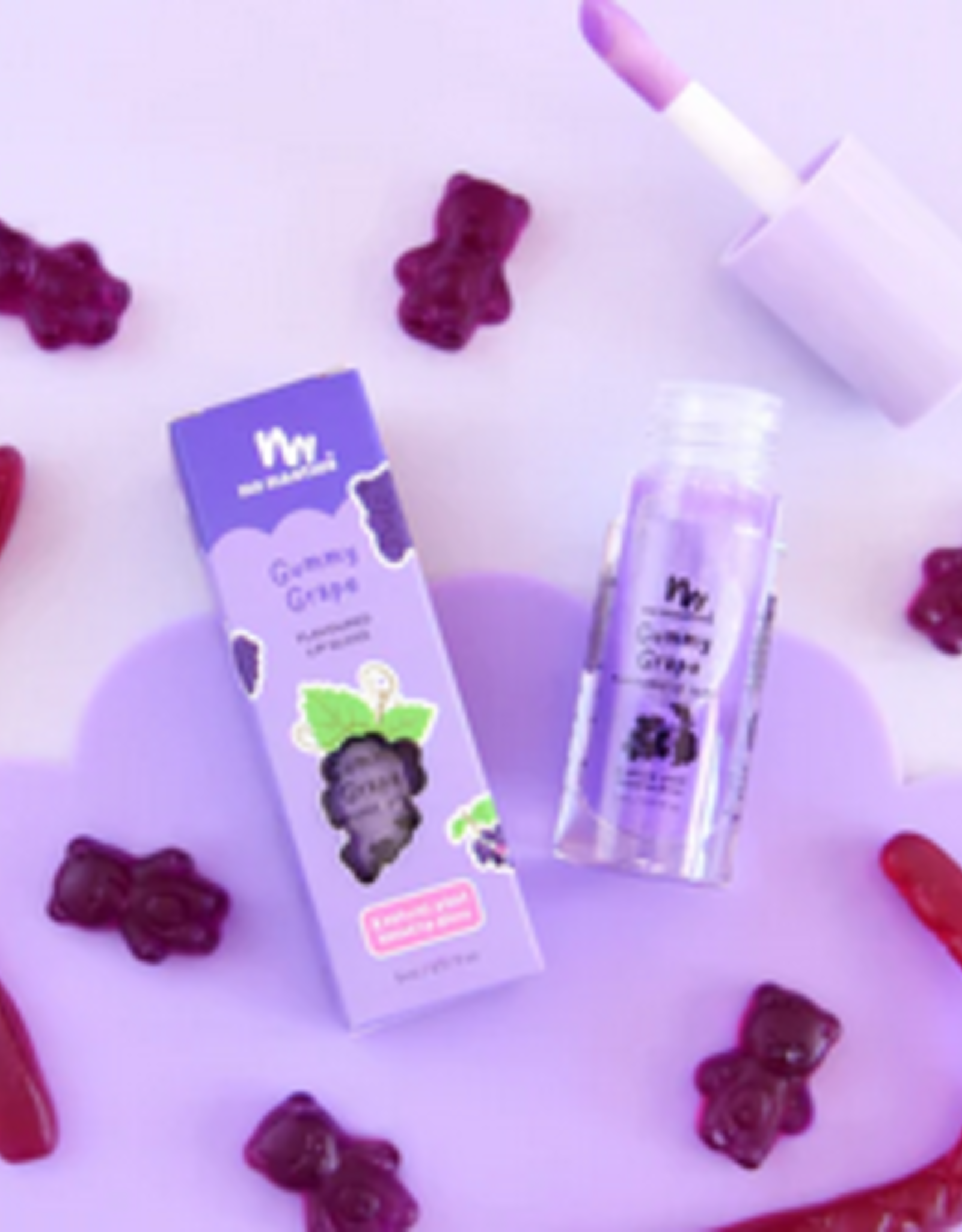 No nasties Natural Lipgloss Wands Voor Kinderen - Gummy Grape
