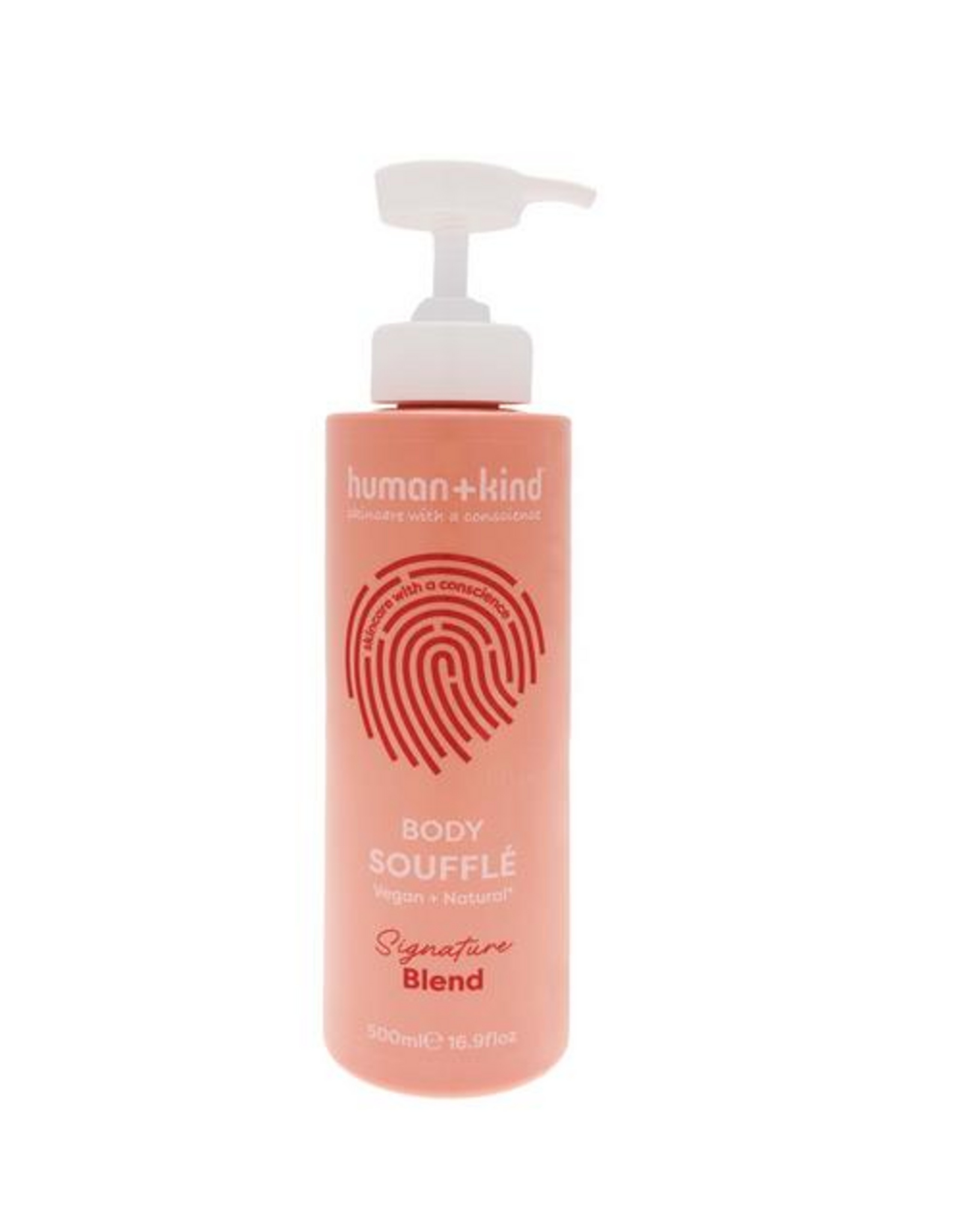 human+kind Body souffle vegan in pompfles 500ml