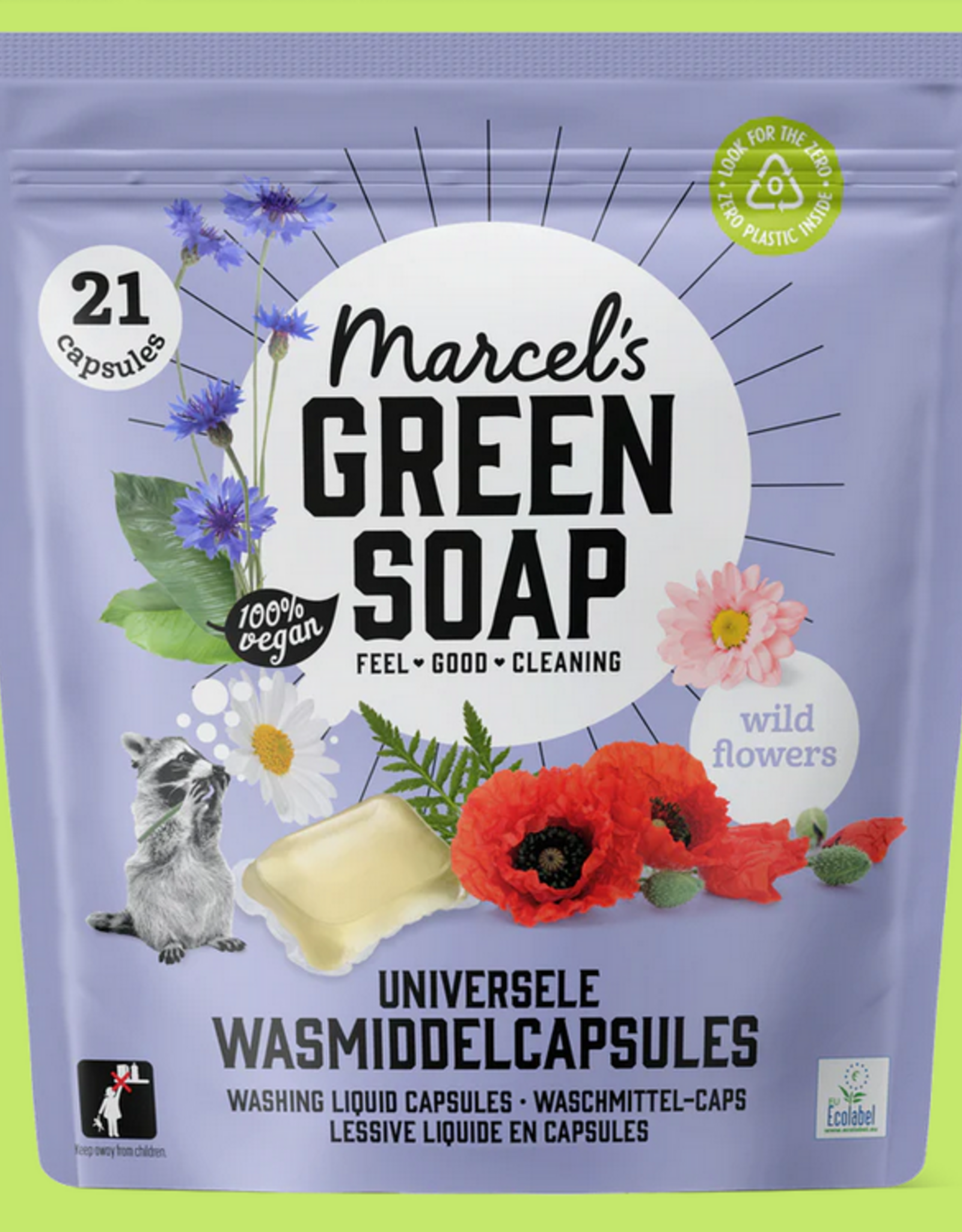 Marcel's Green Soap Universele Wascapsules - wilde bloemen 21 capsules