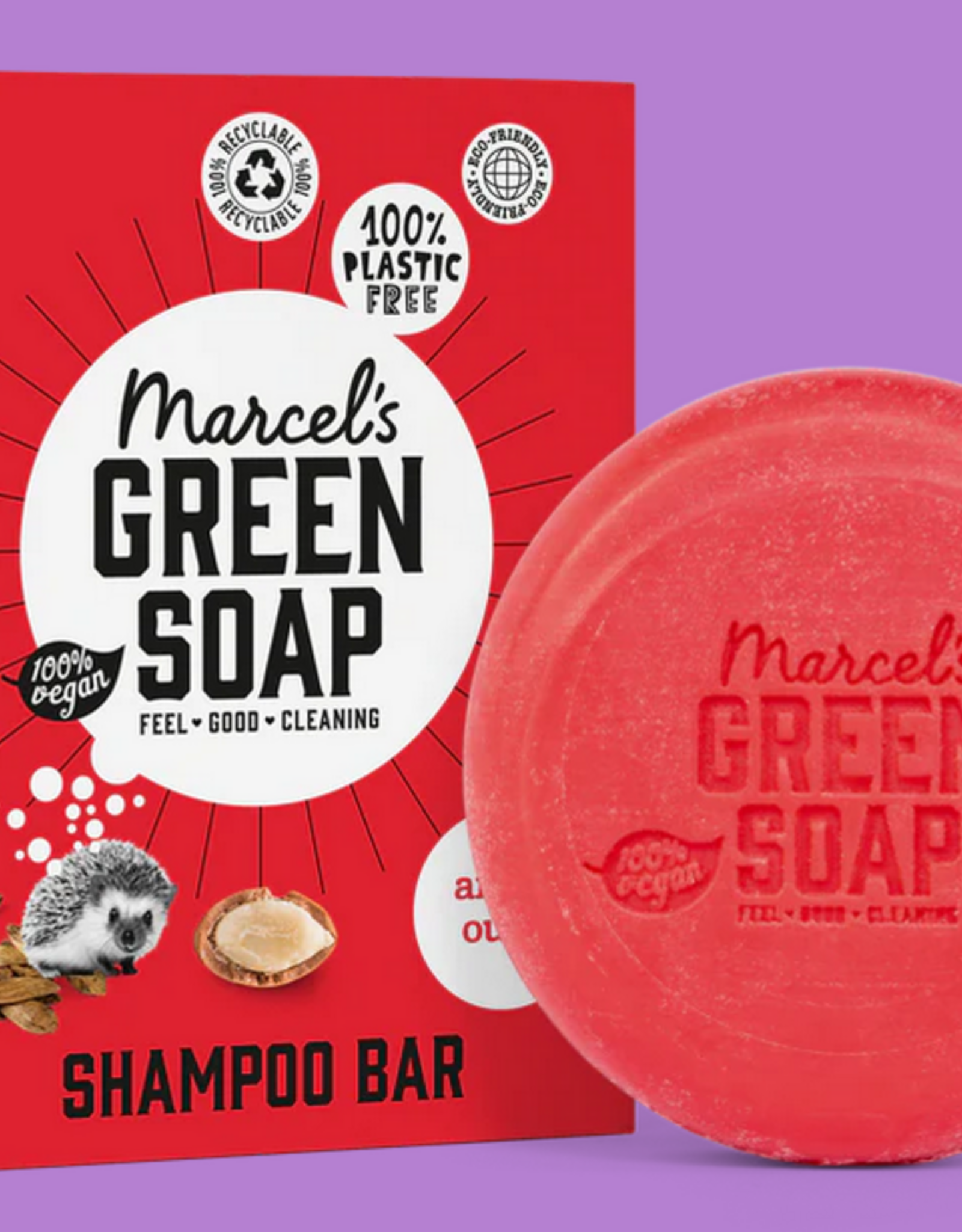 Marcel's Green Soap Shampoo bar argan & oudh - 90g