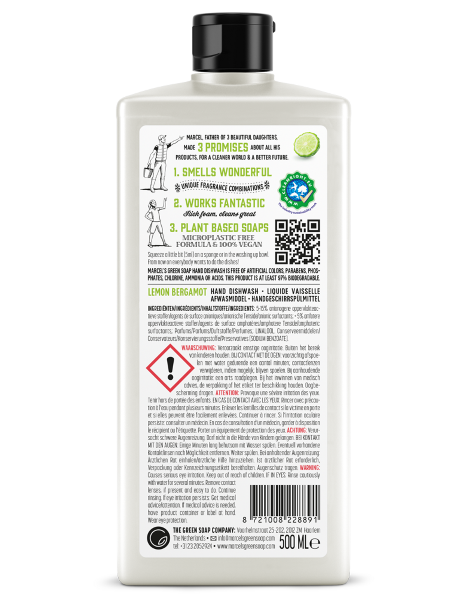 Marcel's Green Soap Afwasmiddel citroen & bergamot 500 ml