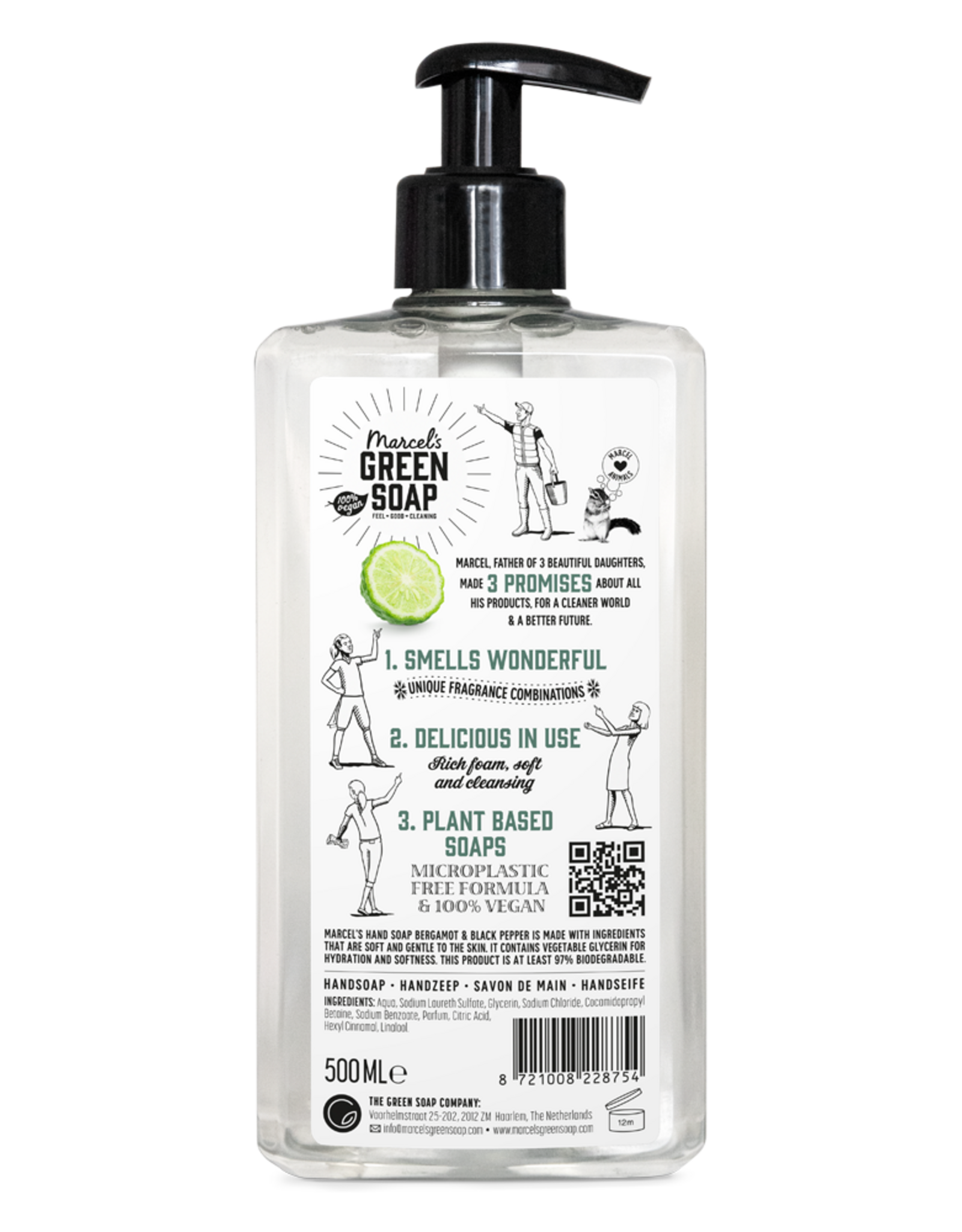 Marcel's Green Soap Handzeep Bergamot & Black Pepper 500 ml