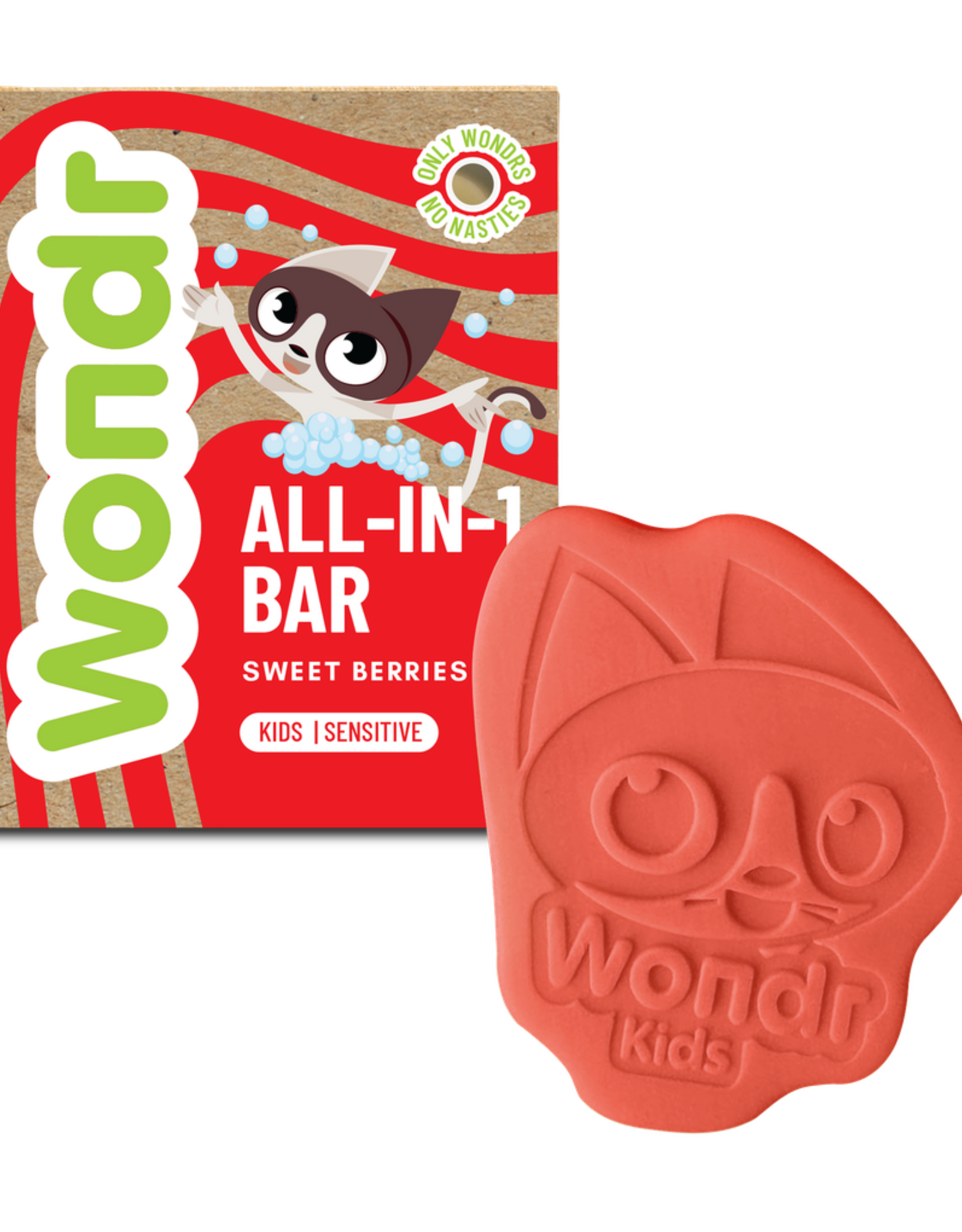 Wondr WONDR Kids bar - All in One - sweet berries - 55g
