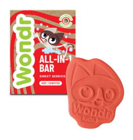 Wondr WONDR Kids bar - All in One - sweet berries - 55g
