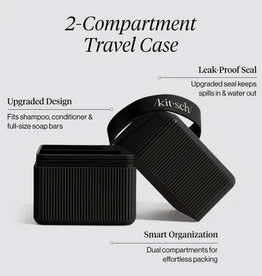 Kitsch 2-Compartment Travel Case - Black