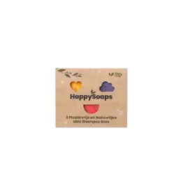 Happy Soaps Prepacked Sleeve met 3 Mini Shampoo Bars - GEMIXT ASSORTIMENT